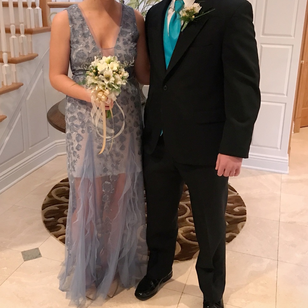 BCBG blue lace dress